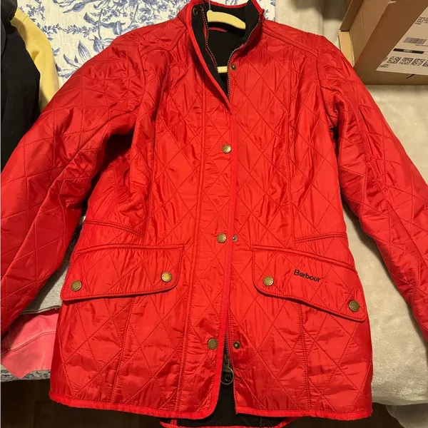 Barbour Cavalry Polarquilt Quilted Jacket in RED - Image 5