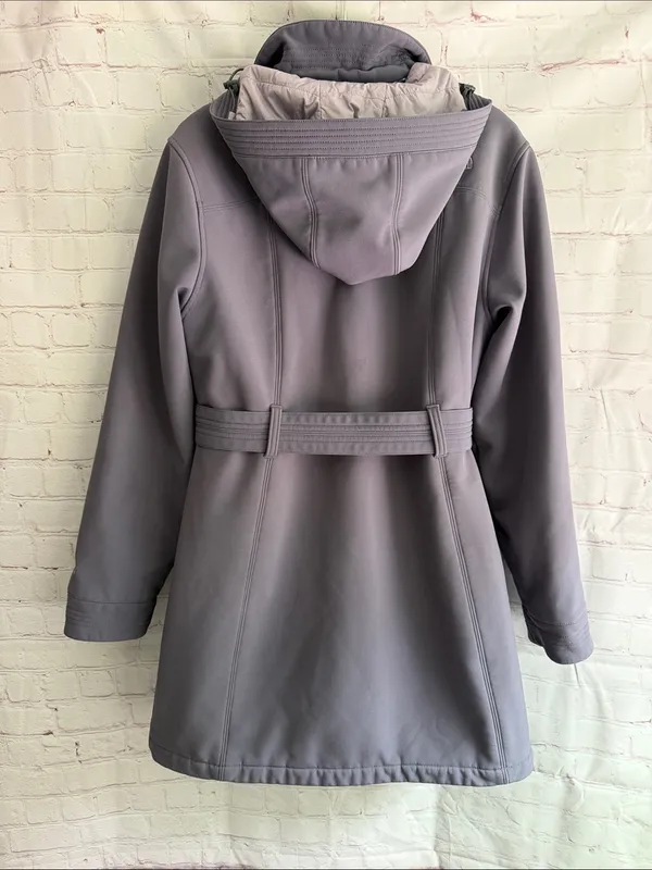 The North Face Women's Lavender Belted Trench Coat Size Medium - Image 4