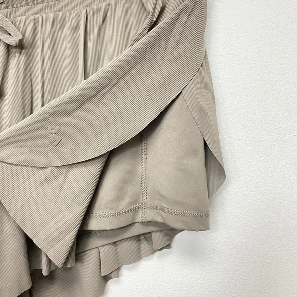 Joy Lab Women XL Gray Double Layer Run Shorts Tennis Running Flowy Athletic Soft - Image 3
