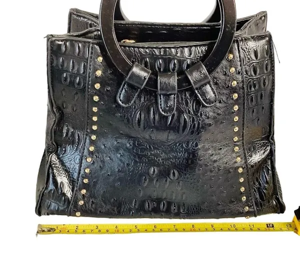 Custom Genuine 100%PVC Hornback Skin Leather Purse - Image 7