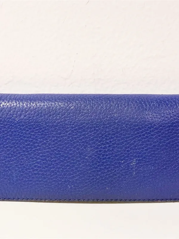 Marc Jacobs Gotham Pebbled Leather Wallet in Blue - Image 5