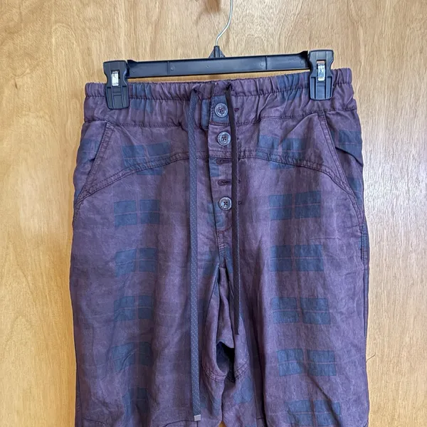 Anthropologie Jacquie Plum Button‎ Fly Jogger Pants Size XS - Image 5