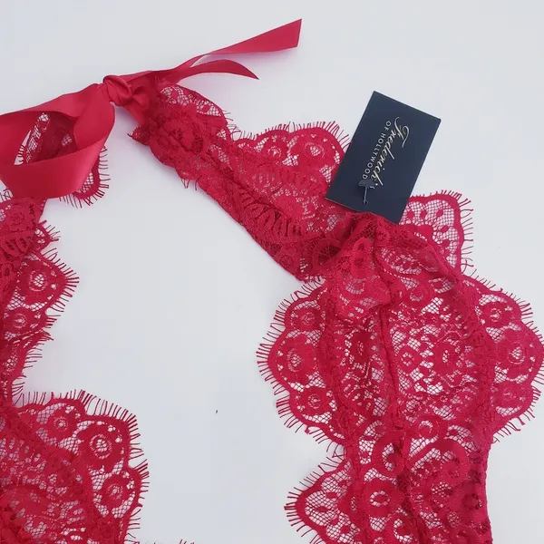 Frederick's Of Hollywood Lace Thong Teddy Lingerie New With Tags - Image 4