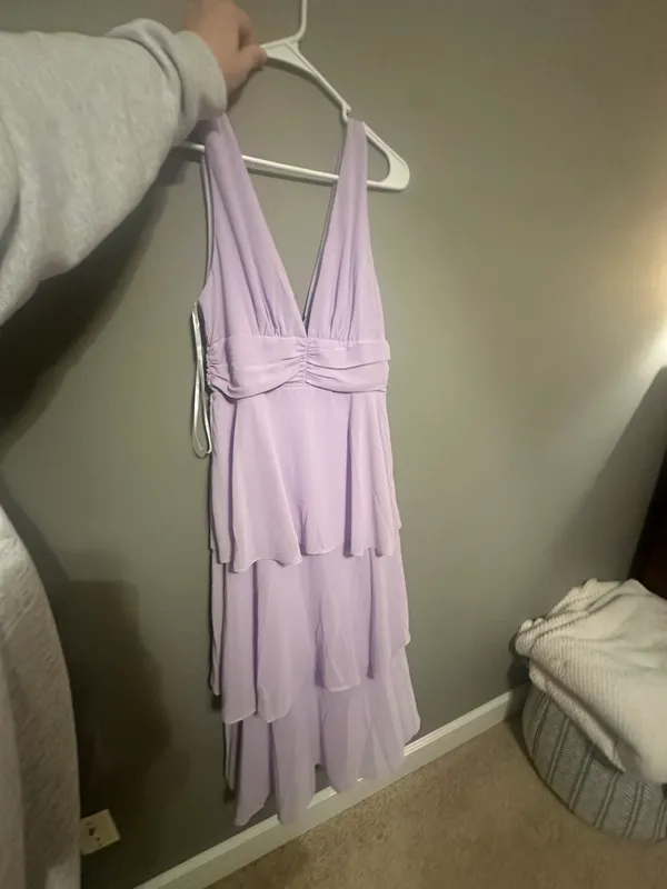 Lulus Light Purple Ruffled Dress - Image 3