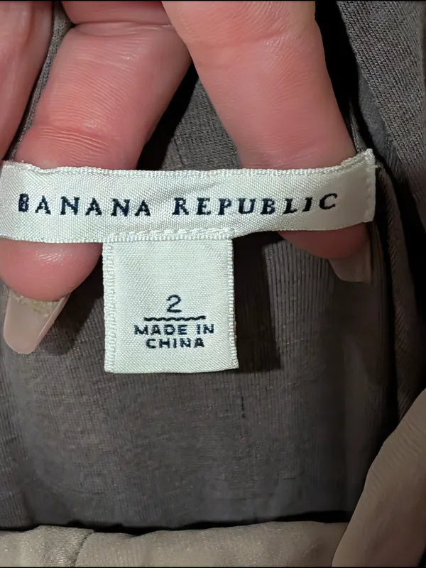 100% Silk Banana Republic Taupe Halter Slip Dress - Image 3