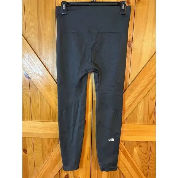 The North Face 7/8 Gray Athletic Leggings Partially Ribbed Size Large (8733) - Image 6