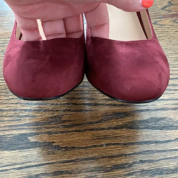 Lauren Blackwell Cecily Suede Burgundy High Heel Pumps Sz 10 - Image 6