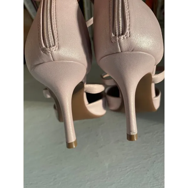 Impo stretch memory foam Baby Pink heels flower Tamara Bow 3" Heels Wedding‎ 9.5 - Image 9