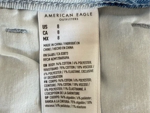 American Eagle Tie Dye Highest Rise Mom Jean Shorts Size 8 - Image 9