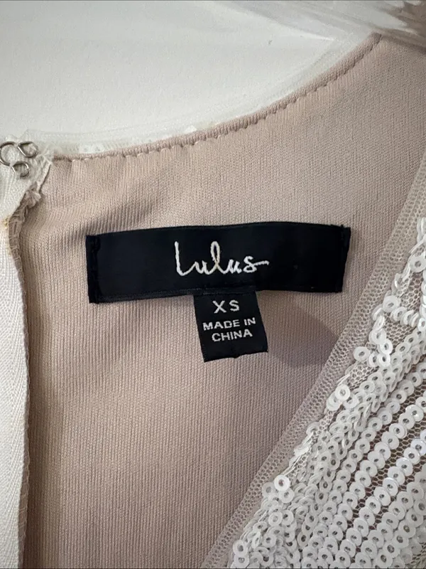 Lulu’s White Sequined Mini Dress - Image 2
