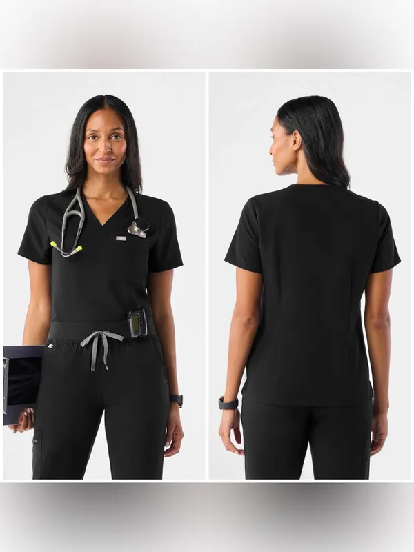 Figs Catarina Black Scrub Women Top (Size XXL) - Image 2