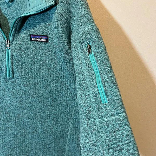 Patagonia Better Sweater 1/4 Zip Fleece Pullover Teal Heather Women's Small - Image 5