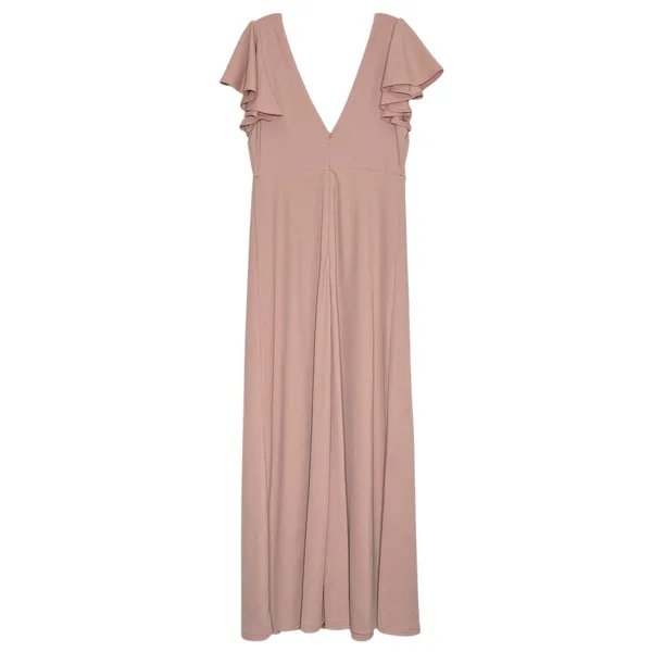 Birdy Grey Dress Bridesmaid Romantic Elegant Minimalist Cottage Formal Maxi XL - Image 2
