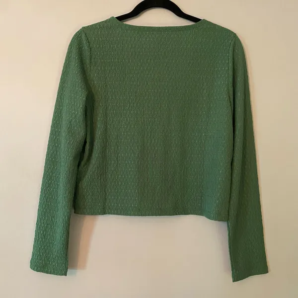 NWT Madewell Green Textured Cropped Lightweight Sweater Women's size Medium - Image 7