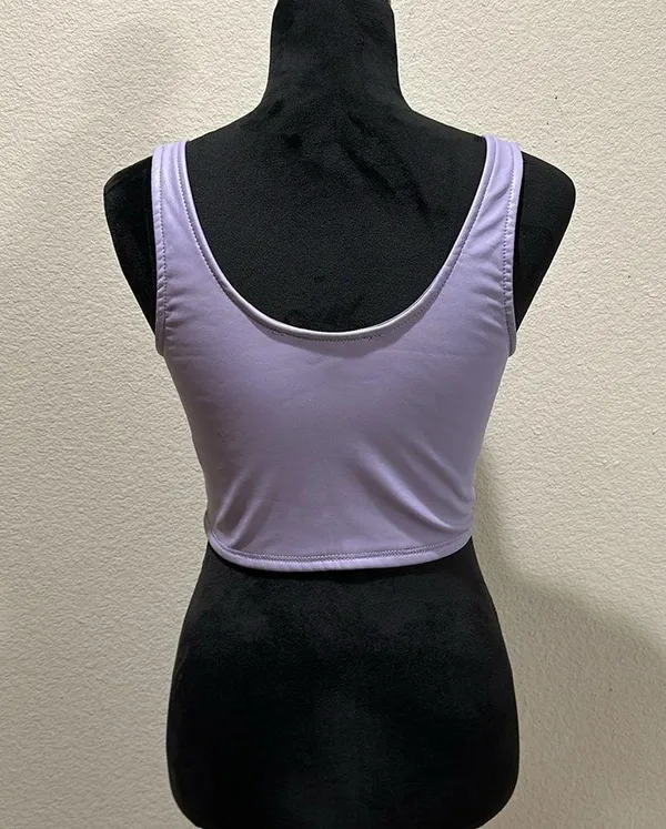 Purple Leather Corset Top - Image 4