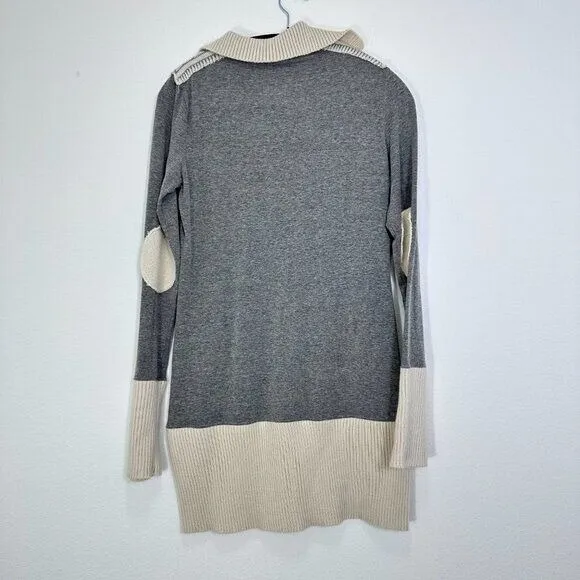 Free People Y2K Bella Swan Tunic Sweater Dress Elbow Patch‎ Women's Size M - Image 2
