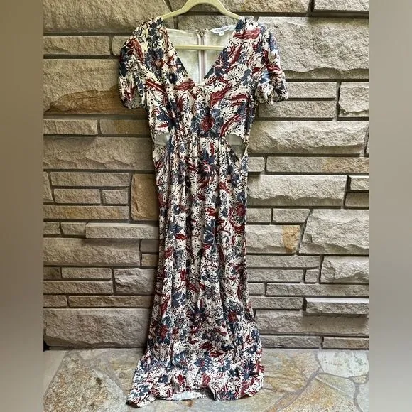 WALTER BAKER Jada Dancing Lotus Maxi Dress Floral Print bohemian Sz 6 - Image 3