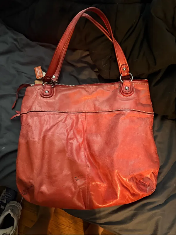 Coach Women's pink Leather Tote Bag - Classic Shoulder Handbag - Image 2