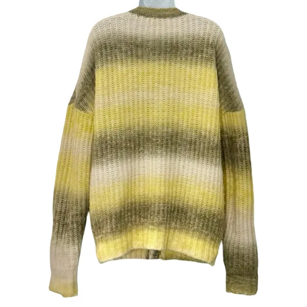 For Love & Lemons Celeste Cardigan Yellow Ombre Chunky Oversized Cardigan size M - Image 7
