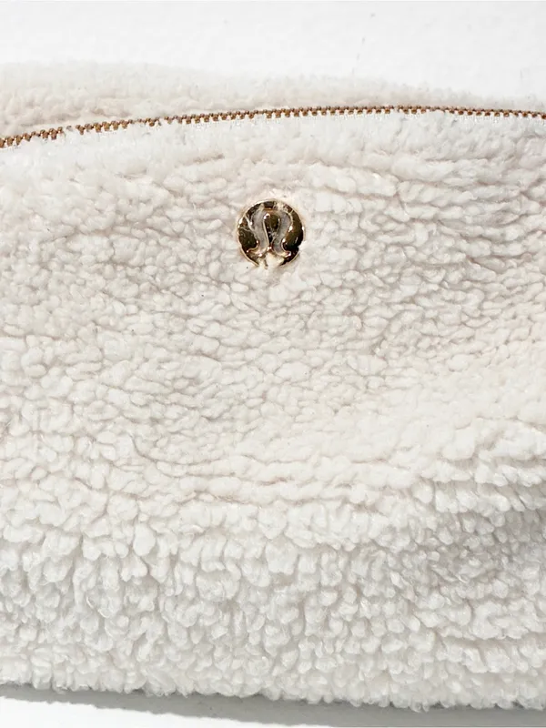 Lululemon Feeling Ready Mini Pouch Fleece Sherpa Bag Cream - Image 2