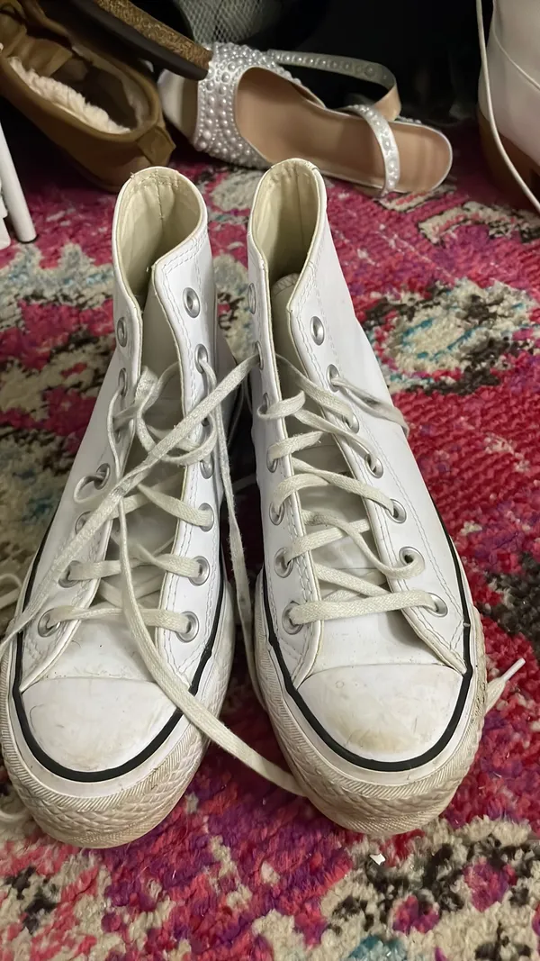 White Platform Converse - Image 3