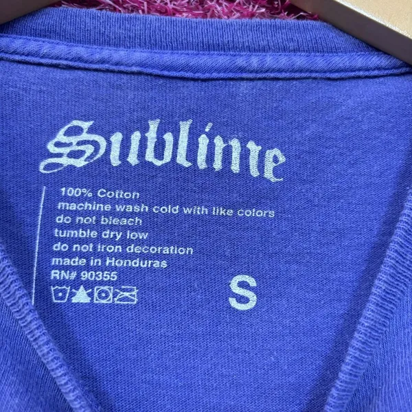 Sublime embroidered Sun Logo L/S Tee size small - Image 4