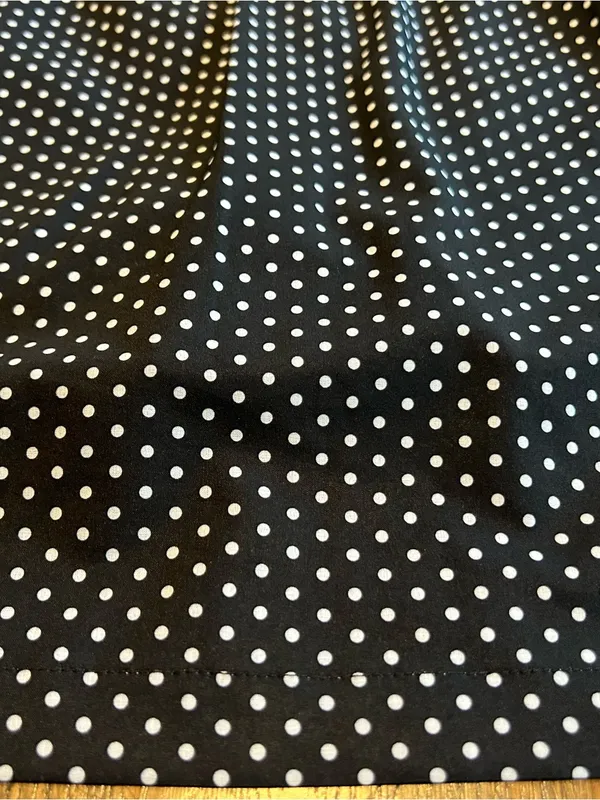 Talbots Activewear Black Skort with white polka dots racing stripe - Size LP - Image 9