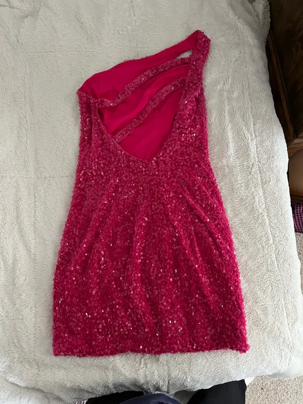 Pink Sequin Dress Size none - Image 2
