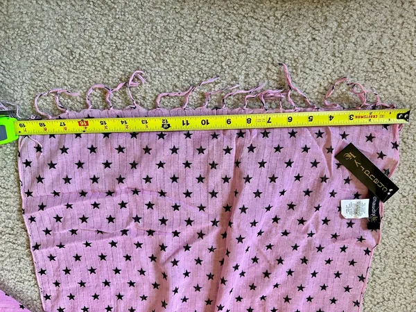 Chaudry KC Pink Star Print Scarf - Lightweight Scarf NWT - Image 4