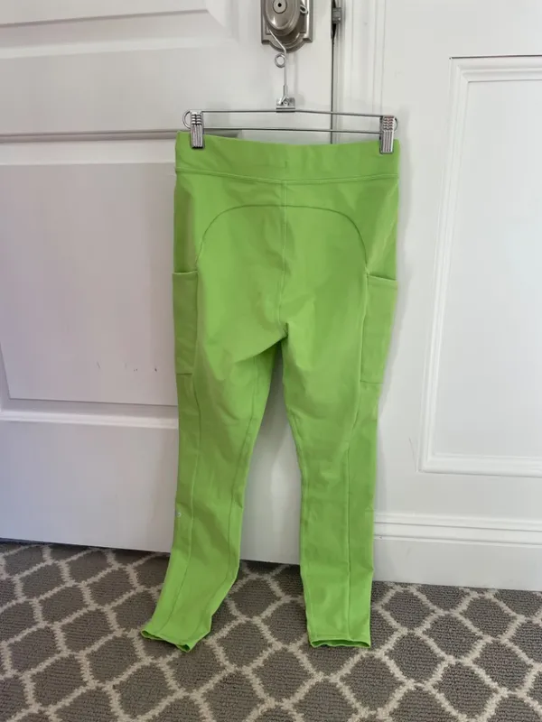 Alo Checkpoint 7/8 High Waist Leggings In Green Apple Size S! - Image 6
