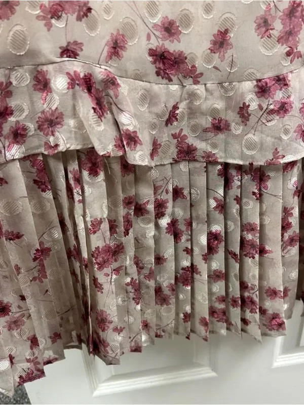 Lulu's Beige Midi Dress with Rose Pink Floral Print - Image 5