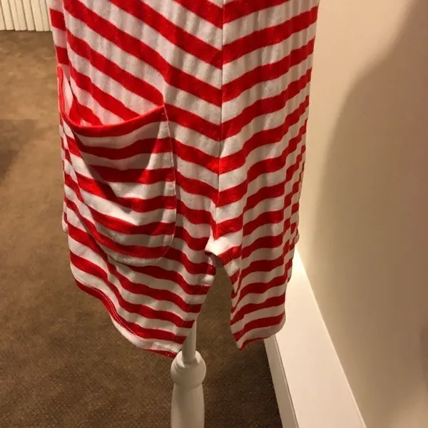 Ella Moss Red & White Striped Tank Top - Image 4