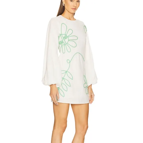 Luna Mini Dress in Ivory - Image 2