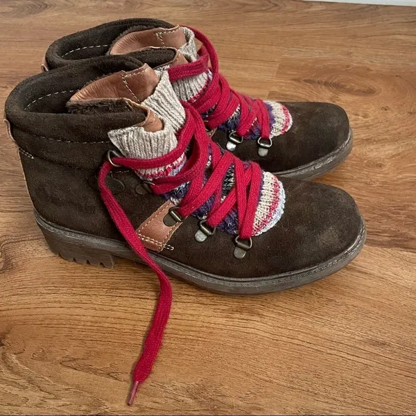 Eric‎ Michael suede upper hiking boots sz 6.5 - Image 11
