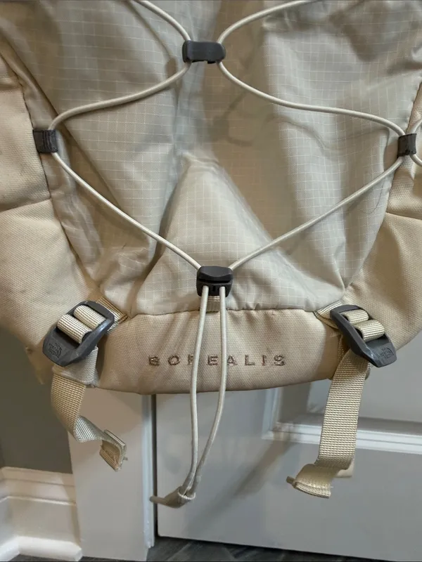 Cream & Rose gold The North Face Borealis bungee laptop Backpack - Image 2