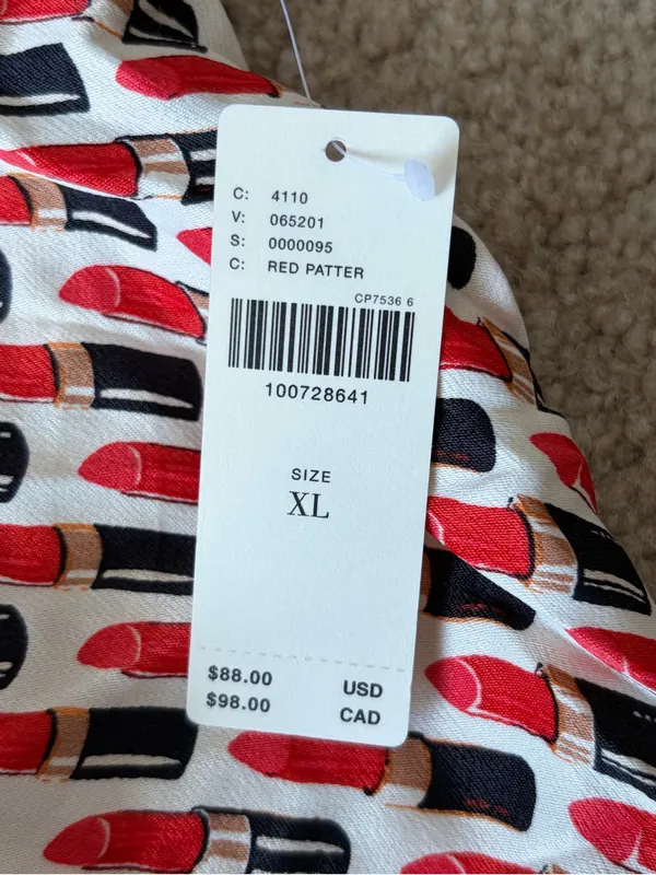 Anthropologie by Anthropologie Silky lipstick Cowl-Neck Tank Top size xl NWT - Image 4