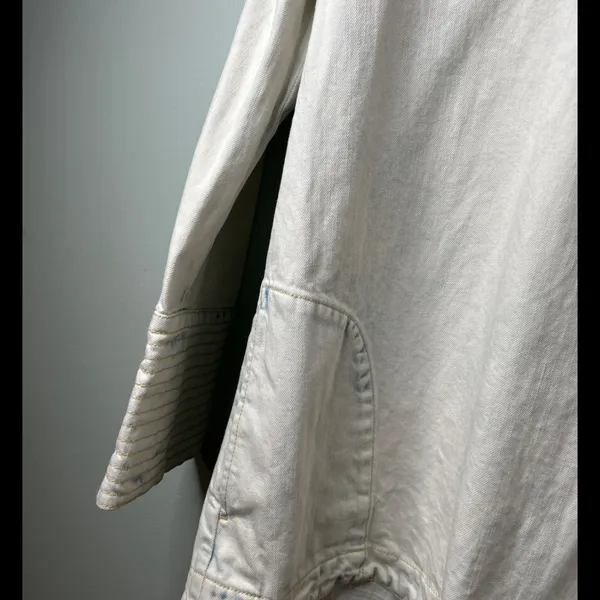 Free People Denim Long Sleeve Light‎ Wash Top S/P - Image 7