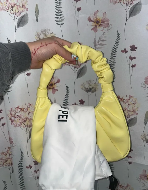 JW PEI Gabbi Ruched Hobo Handbag - Light Yellow - Image 6