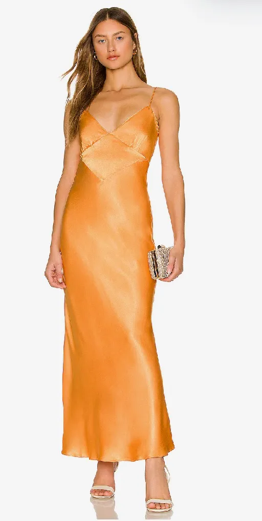 Bardot Malinda Slip Dress Tangerine - Image 2
