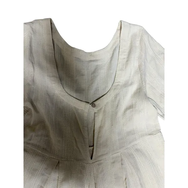 Free People Shiloh Cotton & Linen Jumpsuit‎ Summer Khaki Women's Size Medium - Image 4