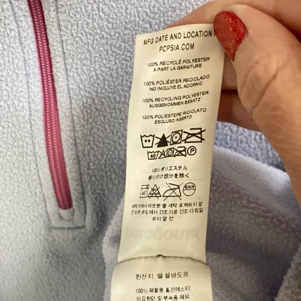 Patagonia Micro D 1/4 zip lavender fleece pullover sweatshirt‎ women’s S - Image 9