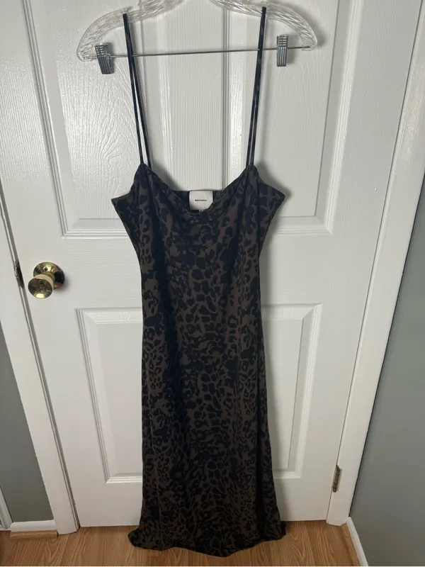 Reformation Elise Knit Dress in Tana Leopard XL - Image 2
