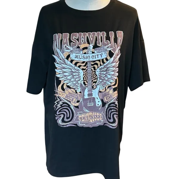 Nashville Tee Shirt Small Music Country - Image 2