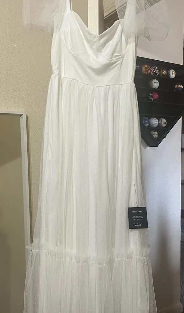 Lulu's White Tulle Dress - Image 2