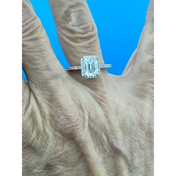 2 carat Moissanite Triangular Cut Ring with Moissanite Accents Size 7 - Image 12