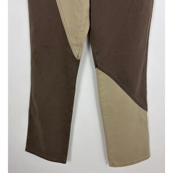 BDG Urban Outfitters Cowboy Jeans Colorblock Brown High Rise Straight Size 27 - Image 5