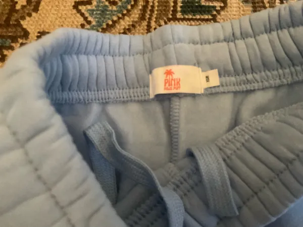 Pink Palm Puff XS R blue sweatpants - Image 4