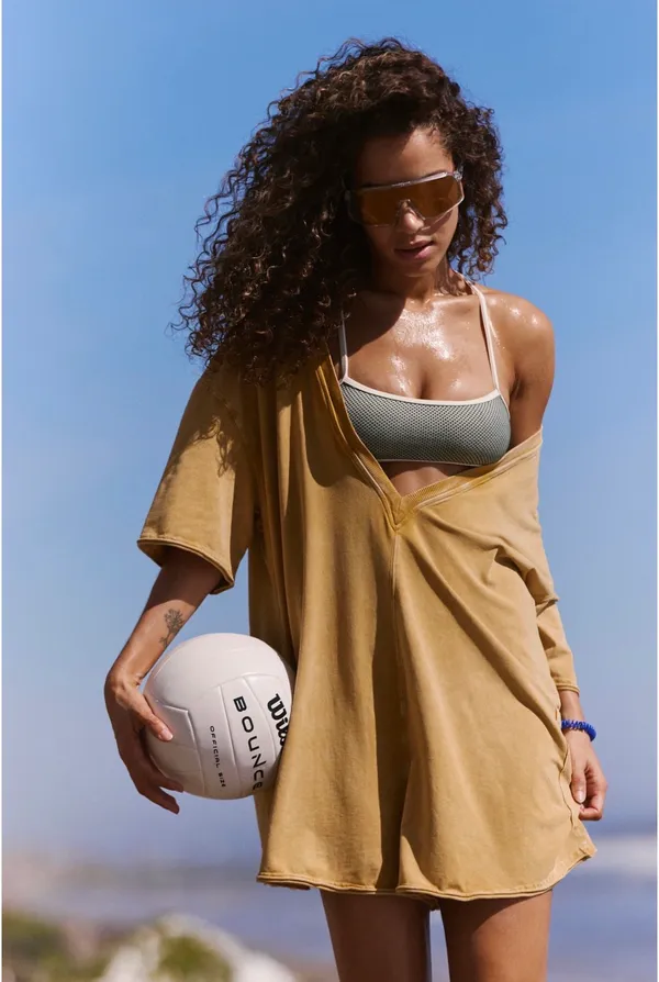 Free People Movement Hot Shot Tee Romper - Image 3