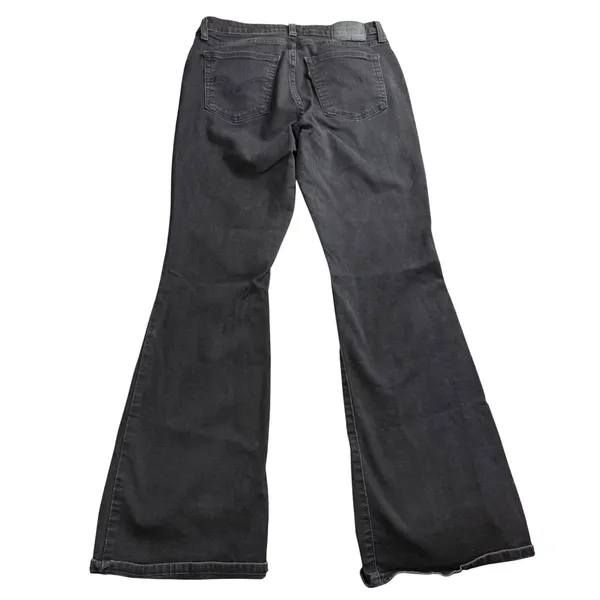 Levi's 726 Flare Jeans Women Size 30" Faded Black High Rise Stretch Retro Boho - Image 3