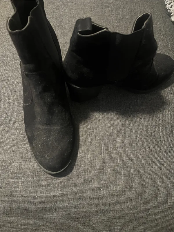 H&M Black Suede Chelsea Ankle Boots - Image 2